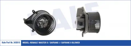 KALE RENAULT Вентилятор салона Master I,II,Trafic II,Opel Vivaro,Nissan KALE OTO RADYATOR 343615