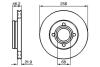 Диск тормозной перед. (вентил.) AUDI 80 86-91, 100 -90 (256*22) BOSCH 0986478018 (фото 4)