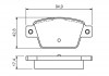 FIAT Тормозные колодки задние STILO, BRAVO 1.2 16V-2.4 20V 01- BOSCH 0986494536 (фото 7)