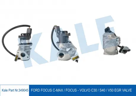 KALE FORD Клапан EGR Focus II,C-Max 1.6TDCi 04-,Volvo C30/S40/V50 KALE OTO RADYATOR 349045 (фото 1)