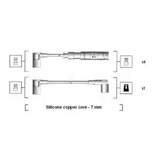 Высоковольтные провода MERCEDES 190 E 1,8/2,0 81- MAGNETI MARELLI MSK651
