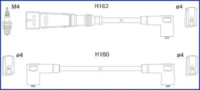 VW К-кт высоковольтных проводов Polo,Seat Cordoba,Ibiza HITACHI 134784