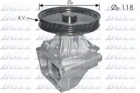 FIAT Помпа воды с корпусом Fiorino,Tipo,Tempra 1.4/1.6 89- DOLZ S-146