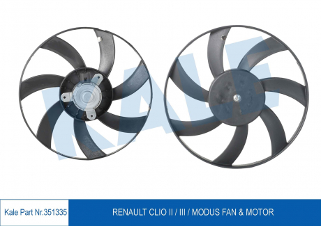 Вентилятор охлаждения радиатора Renault Clio II, III, Modus KALE OTO RADYATOR 351335 (фото 1)