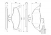 Тормозные колодки перед. AUDI A2 1,2TDI 99-05 (с датч.) BOSCH 0986424632 (фото 5)