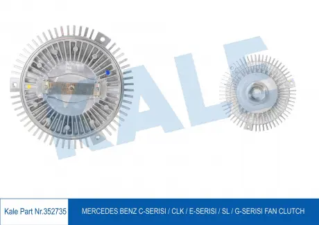 KALE DB Вискомуфта вентилятора радиатора W202/210 2.4/5.4 97- KALE OTO RADYATOR 352735