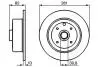 BOSCH OPEL Диск тормозной задний Kadett E,Vectra A 2.0 87- 0986478328