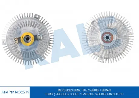 KALE DB Вискомуфта вентилятора радиатора W124/126 2.8/3.6 KALE OTO RADYATOR 352715