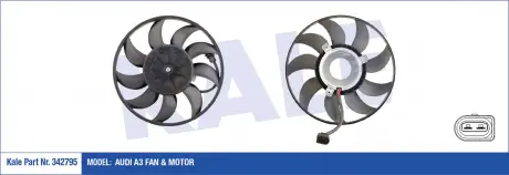 KALE VW Вентилятор радиатора Audi A3,Golf VII 1.2/2.0TDI KALE OTO RADYATOR 342795