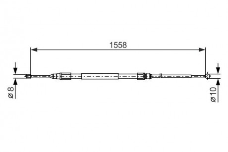 BMW Трос стояночный задн. лев./прав. X1 (E84) -15 BOSCH 1987482368