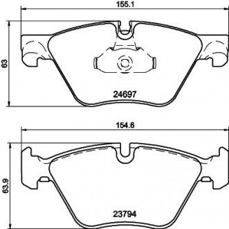 Комплект тормозных колодок HELLA 8DB 355 014-351