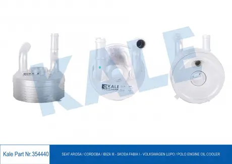 KALE VW Масляный радиатор Lupo,Polo,Skoda Fabia I 00- KALE OTO RADYATOR 354440