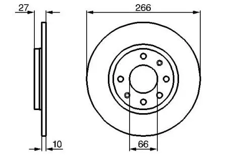 CITROEN Диск тормозной BX 81-, PEUGEOT 405 87- BOSCH 0986478090