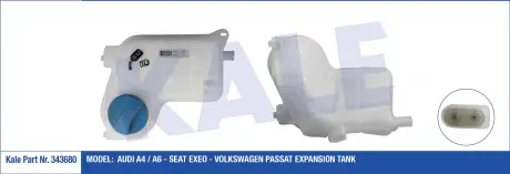 Бачок розширювальний Audi A4, A6, Seat Exeo, Volkswagen Passat KALE OTO RADYATOR 343680