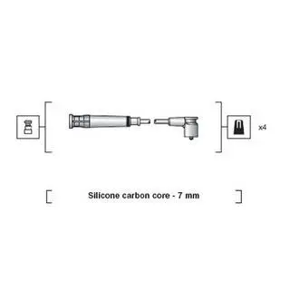 Высоковольтные провода BMW 3 E36 1.6 MAGNETI MARELLI MSK1269