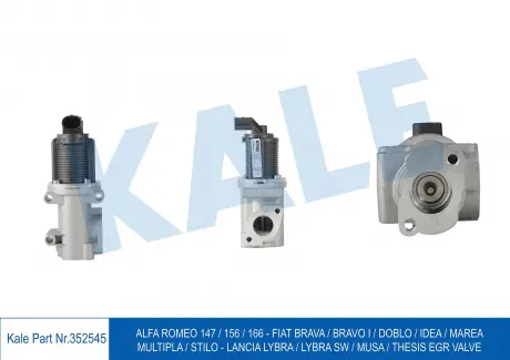 KALE FIAT Клапан EGR Brava,Doblo,Marea,Punto 1.9JTD KALE OTO RADYATOR 352545 (фото 1)