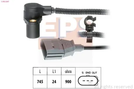 VW Датчик оборотов двигателя Audi A6,Passat 97- Eps 1.953.267