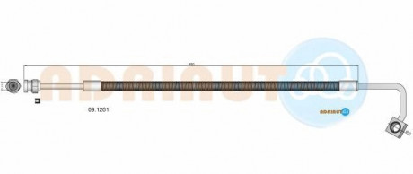 Шланг тормозной передний левый ADRIAUTO 09.1201