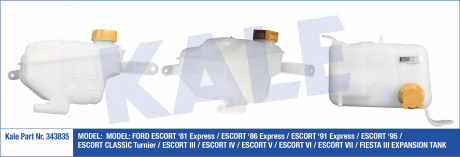 KALE FORD Расширительный бачок Escort IV,V 86-95 KALE OTO RADYATOR 343835 (фото 1)