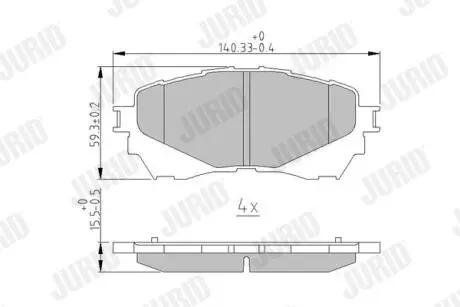 Гальмівні колодки пер. Mazda 6 12- (Akebono) Jurid 573444J