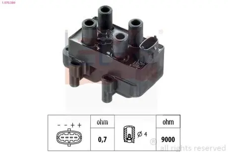 OPEL Катушка зажигания Sintra 2.2i 16V 96-99 Eps 1.970.389