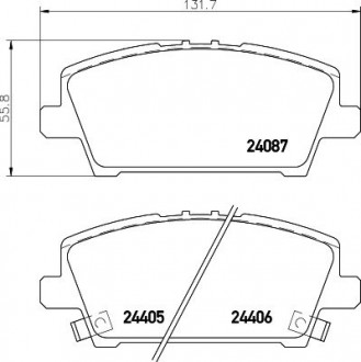 Комплект тормозных колодок HELLA 8DB 355 006-911