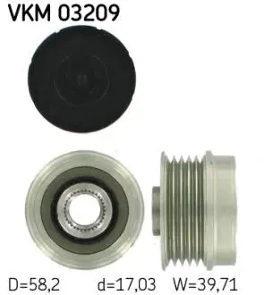 FIAT Шкив генератора Bravo,Doblo,Punto 07- SKF VKM 03209