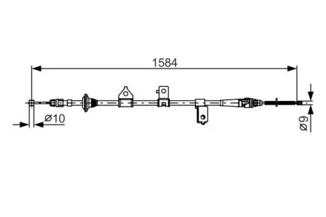 Трос ручного гальма BOSCH 1987482099