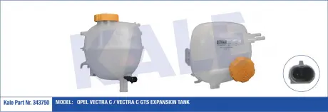 Бачок расширительный Opel Vectra C, Vectra C Gts KALE OTO RADYATOR 343750