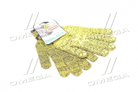 Перчатки "Новая Звезда" с ПВХ-рисунком желтый / черный40 / 60 7 класс размер 10 (DOLONI) Украина 5602 (фото 1)