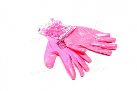 Перчатки трикотаж розовые, полиэстер, манжет вязаный, гладкий, розовый размер 8 (DOLONI) Украина 4592 (фото 1)