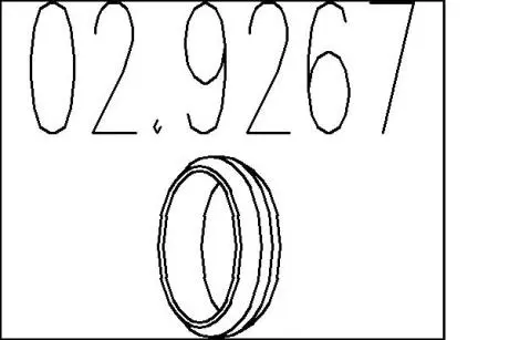 Монтажне кільце вихлопної системи (D (внутр.) - 66,1 мм; D (наружн.) - 78,8 мм; Висота - 14 мм) MTS 02.9267
