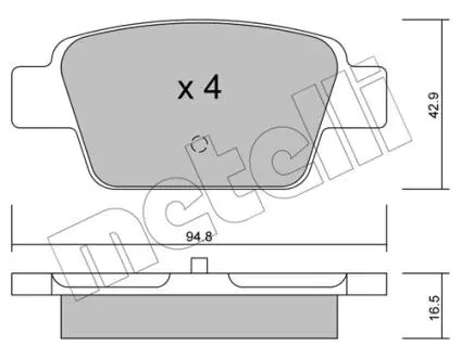 Комплект тормозных колодок Metelli 22-0323-0