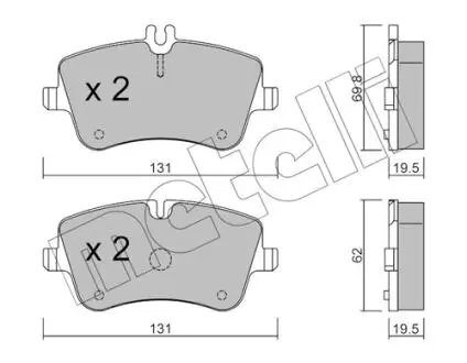 Комплект тормозных колодок Metelli 22-0342-0