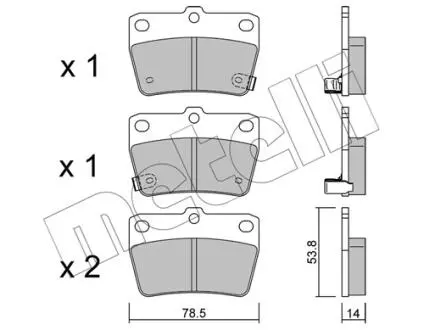 Комплект гальмівних колодок Metelli 22-0431-0