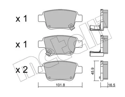 Комплект тормозных колодок Metelli 22-0451-0