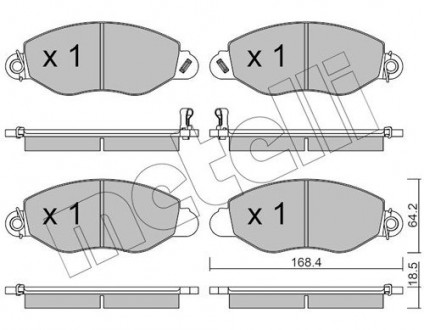 Комплект гальмівних колодок Metelli 22-0536-0