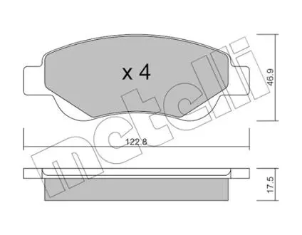 Комплект тормозных колодок Metelli 22-0637-0