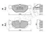 Комплект тормозных колодок Metelli 22-0642-0 (фото 1)