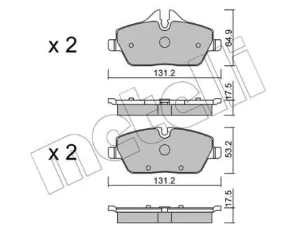 Комплект тормозных колодок Metelli 22-0664-0