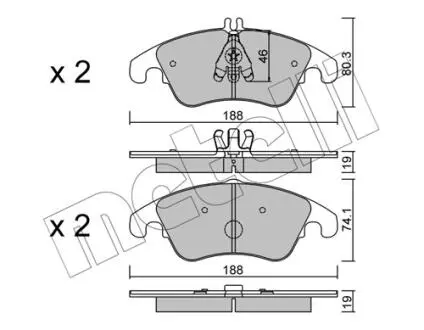 Комплект тормозных колодок Metelli 22-0775-2