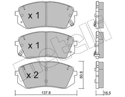 Комплект тормозных колодок Metelli 22-0783-0