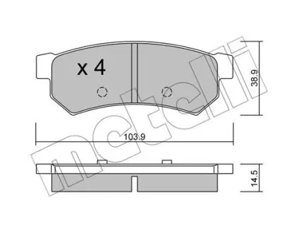 Комплект тормозных колодок Metelli 22-0846-0