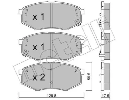 Комплект тормозных колодок Metelli 22-0942-0