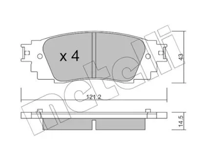 Комплект тормозных колодок Metelli 22-1089-0