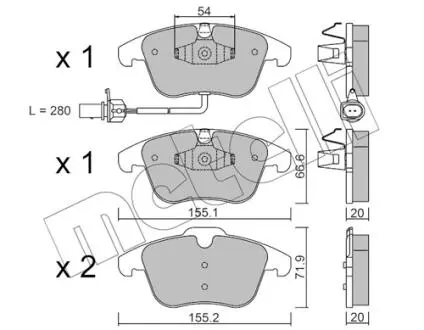 Комплект тормозных колодок Metelli 22-0675-2