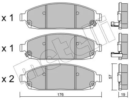 Комплект тормозных колодок Metelli 22-0719-0