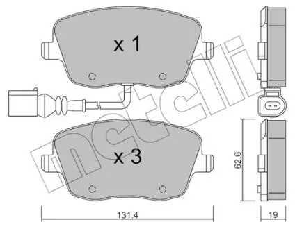 Комплект гальмівних колодок Metelli 22-0547-1