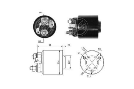 Втягивающее реле стартера Aftermarket ZM491