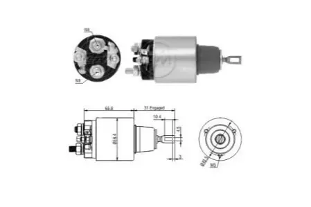Втягуюче реле стартера Aftermarket ZM2475 (фото 1)